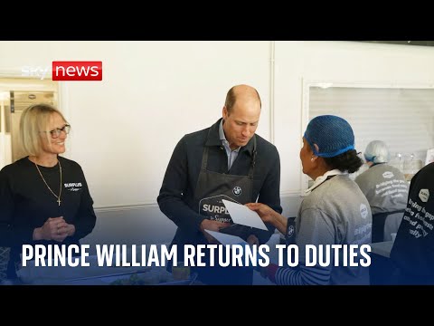 Video: Prince William’s first public duties since Kate’s cancer revelation